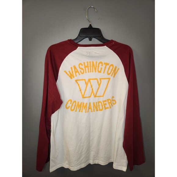 Washington Commanders Shirt Men's M White Red Long Sleeve Crew NFL Darius Rucker - Picture 3 of 5